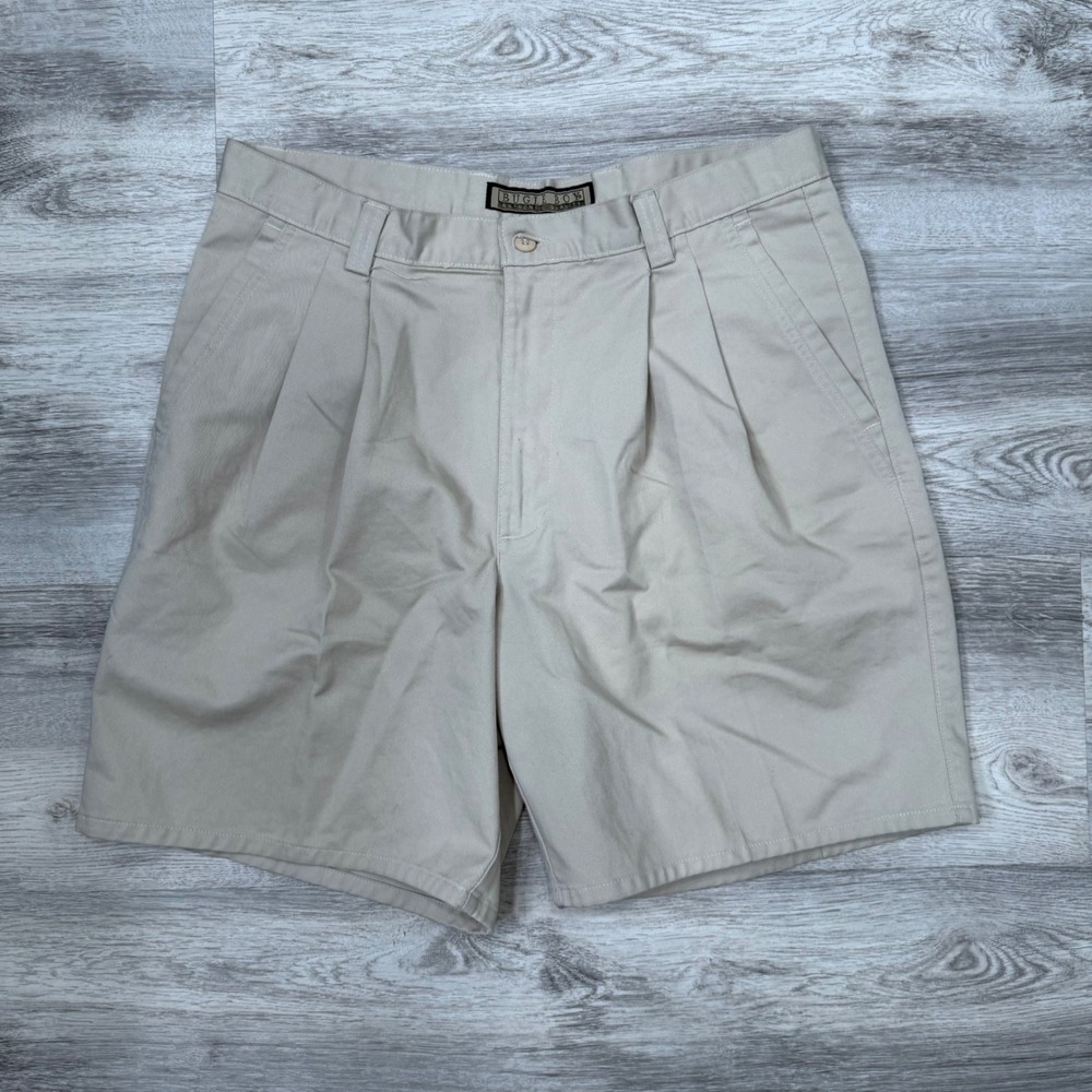 Bugle Boy Men's Pleated Shorts Beige 36 Waist‎ Authentic Quality Casual